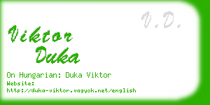 viktor duka business card